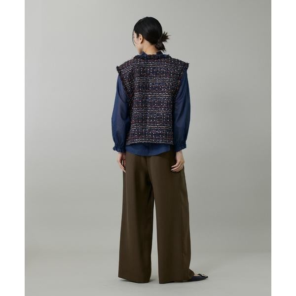 イネド（INED）/《大きいサイズ》ツイードジレ《TOURNIER/トゥルニエ》