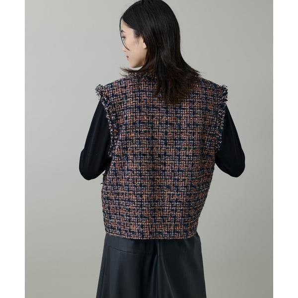 イネド（INED）/《大きいサイズ》ツイードジレ《TOURNIER/トゥルニエ》