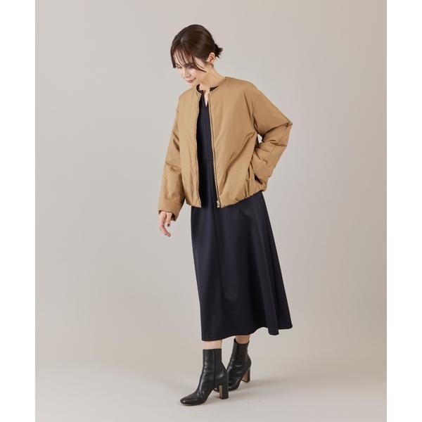 イネド（INED）/《大きいサイズ》ノーカラー中綿ブルゾン