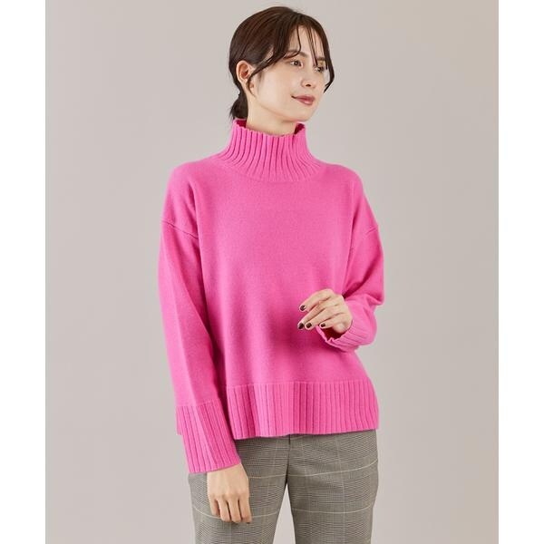 イネド（INED）/《大きいサイズ》ハイネックプルオーバーニット