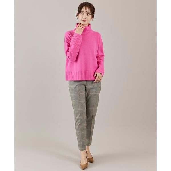 イネド（INED）/《大きいサイズ》ハイネックプルオーバーニット