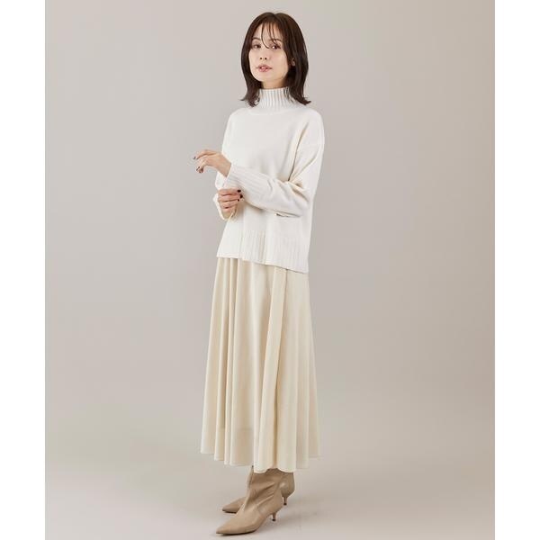 イネド（INED）/《大きいサイズ》ハイネックプルオーバーニット