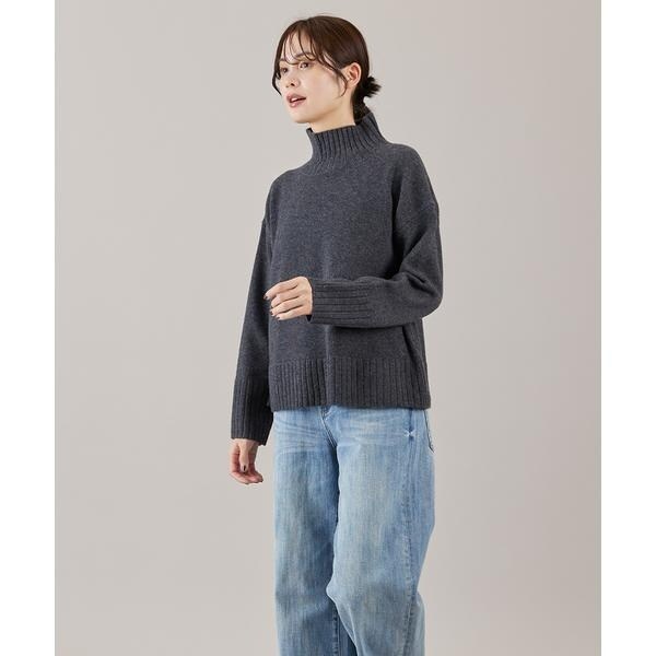 イネド（INED）/《大きいサイズ》ハイネックプルオーバーニット