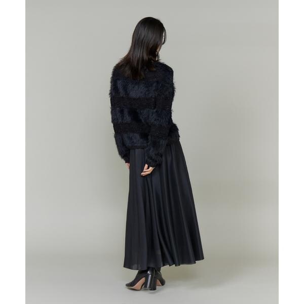 【NEW】イネド（INED）/《大きいサイズ》フェザーヤーンプルオーバー