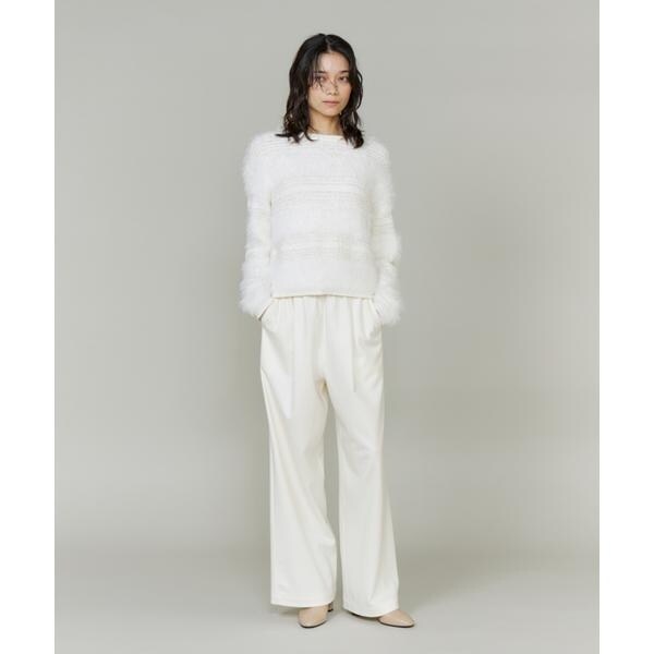 【NEW】イネド（INED）/《大きいサイズ》フェザーヤーンプルオーバー