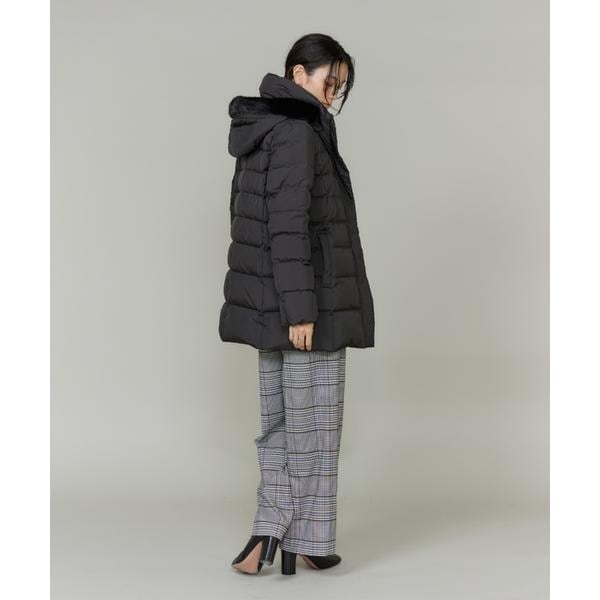 【NEW】イネド（INED）/《WEB限定》ミドル丈 フェイクファーフードダウンコート