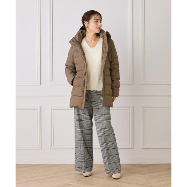 【NEW】イネド（INED）/《WEB限定》ミドル丈 フェイクファーフードダウンコート