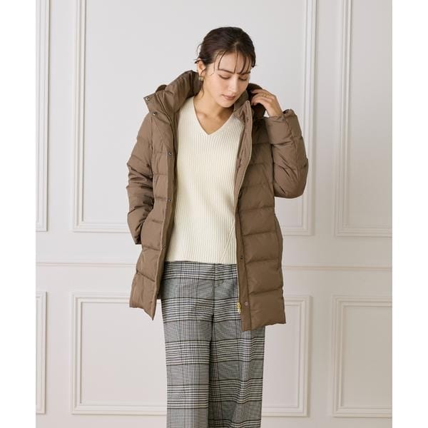 【NEW】イネド（INED）/《WEB限定》ミドル丈 フェイクファーフードダウンコート