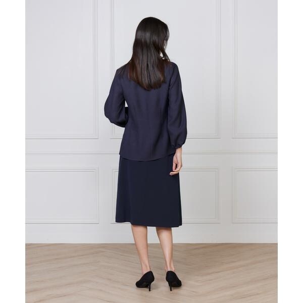 【NEW】イネド（INED）/《大きいサイズ》Vネックブラウス