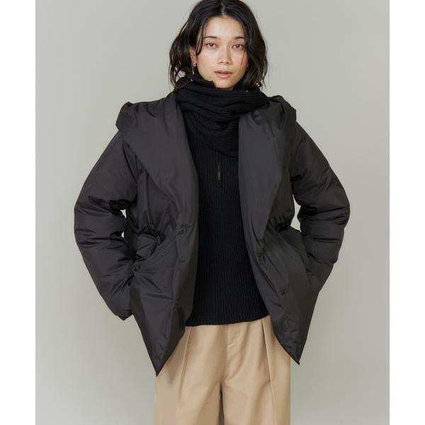 【NEW】イネド（INED）/《大きいサイズ》ショート丈 ショールカラーフードダウンコート