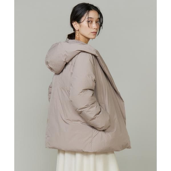 【NEW】イネド（INED）/《大きいサイズ》ショート丈 ショールカラーフードダウンコート