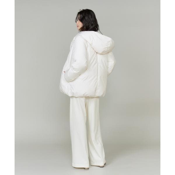 【NEW】イネド（INED）/《大きいサイズ》ショート丈 ショールカラーフードダウンコート