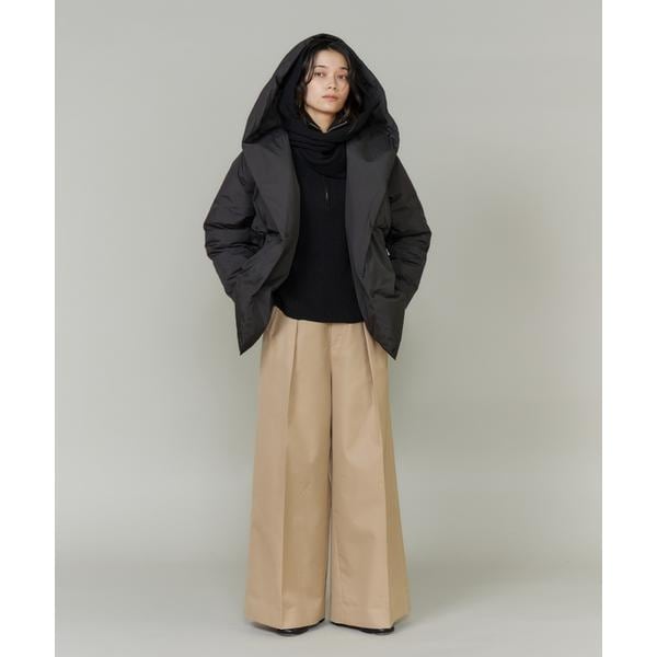 【NEW】イネド（INED）/《大きいサイズ》ショート丈 ショールカラーフードダウンコート