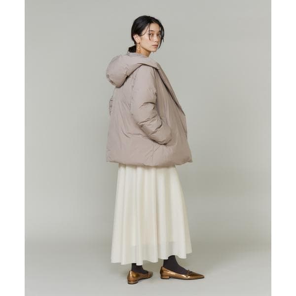 【NEW】イネド（INED）/《大きいサイズ》ショート丈 ショールカラーフードダウンコート