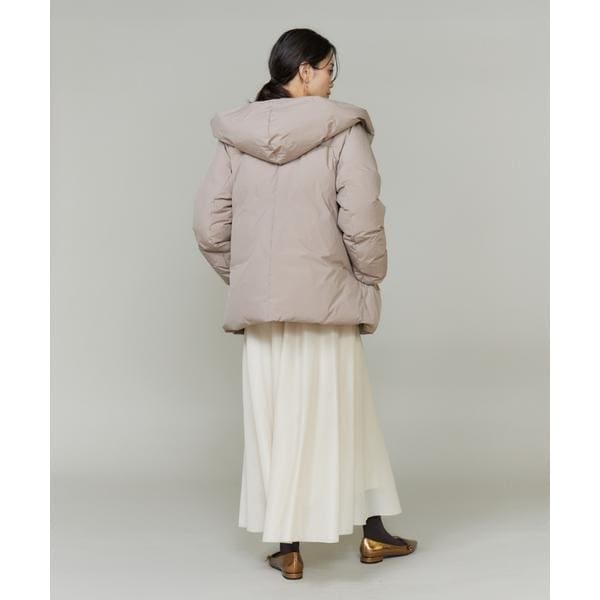 【NEW】イネド（INED）/《大きいサイズ》ショート丈 ショールカラーフードダウンコート