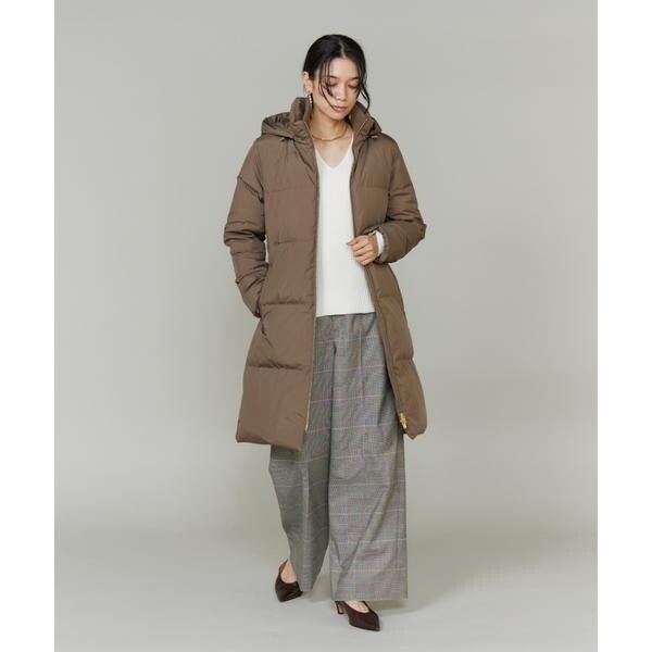 【NEW】イネド（INED）/《大きいサイズ》ロング丈 スタンドカラーダウンコート