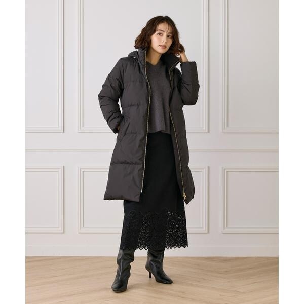【NEW】イネド（INED）/《大きいサイズ》ロング丈 スタンドカラーダウンコート