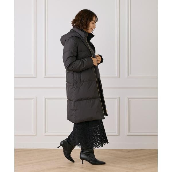 【NEW】イネド（INED）/《大きいサイズ》ロング丈 スタンドカラーダウンコート