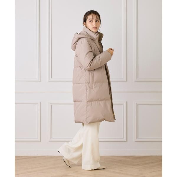 【NEW】イネド（INED）/《大きいサイズ》ロング丈 スタンドカラーダウンコート