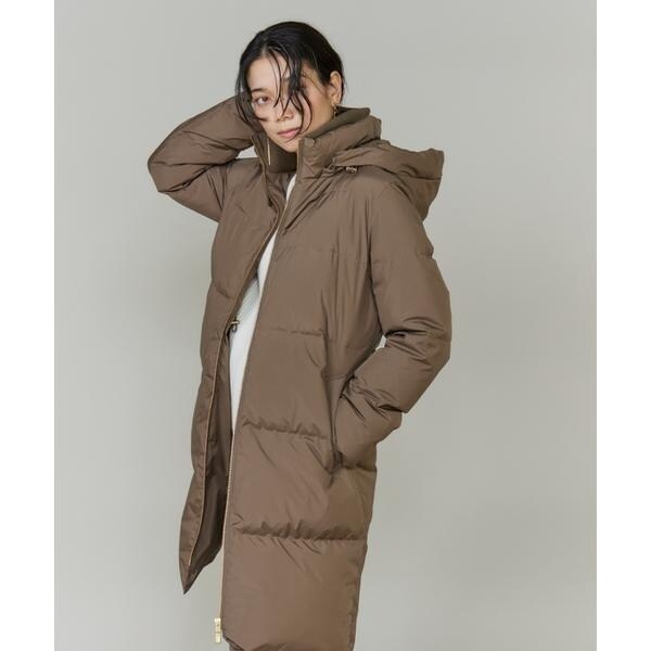 【NEW】イネド（INED）/《大きいサイズ》ロング丈 スタンドカラーダウンコート