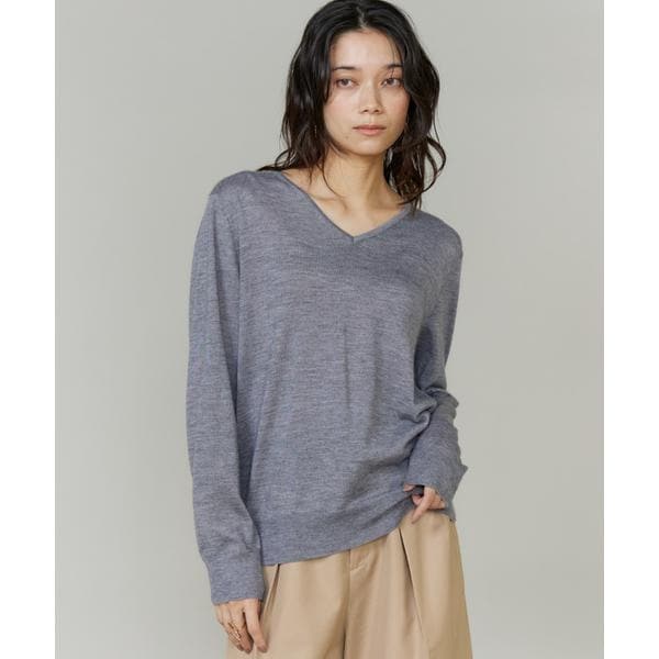 イネド（INED）/《CONTESSA》シルクカシミヤVネックニット