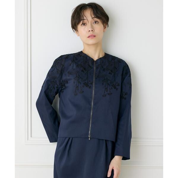 イネド（INED）/《大きいサイズ》フロントジップブルゾン《la veille by SUPERIOR CLOSET》_2
