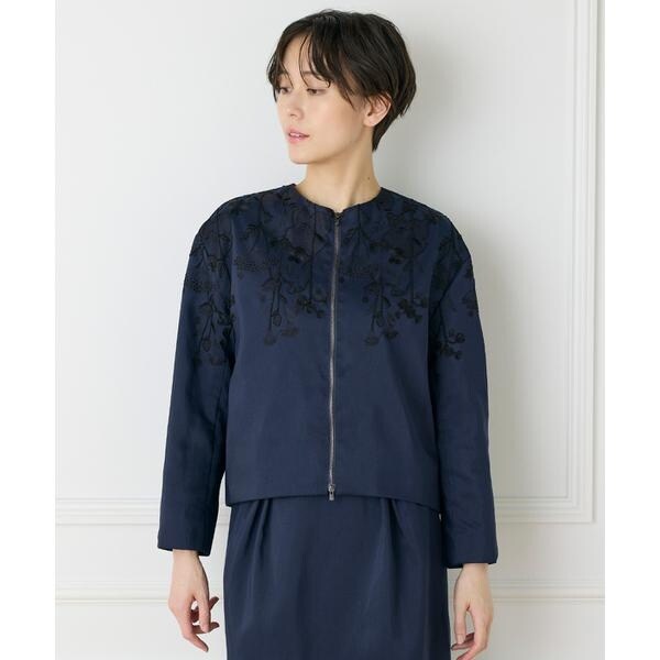 イネド（INED）/《大きいサイズ》フロントジップブルゾン《la veille by SUPERIOR CLOSET》_15
