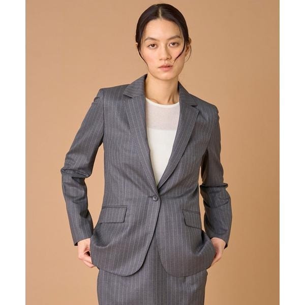 イネド（INED）/シルクウールテーラードジャケット《Loro Piana》