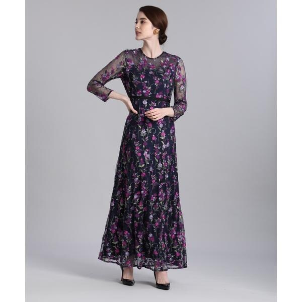 マーリエ ル カセット（Maglie le cassetto）/《M Maglie le cassetto》エンブロイダリーチュールロングドレス