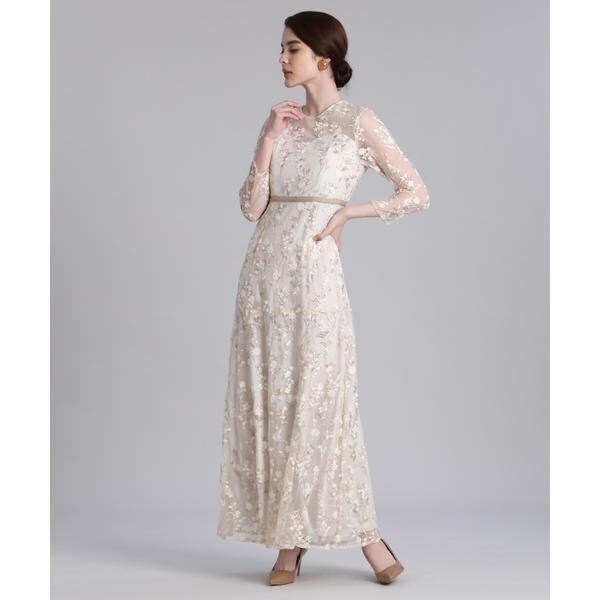 マーリエ ル カセット（Maglie le cassetto）/《M Maglie le cassetto》エンブロイダリーチュールロングドレス