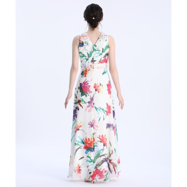 マーリエ ル カセット（Maglie le cassetto）/《M Maglie le cassetto》フラワープリントレースドレス