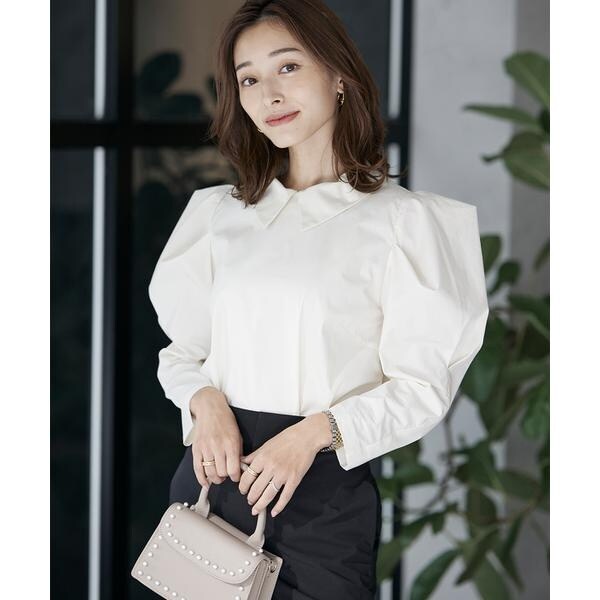 マーリエ ル カセット（Maglie le cassetto）/《M Maglie le cassetto×吉田理紗》2WAY衿のパワショル“華”ブラウス