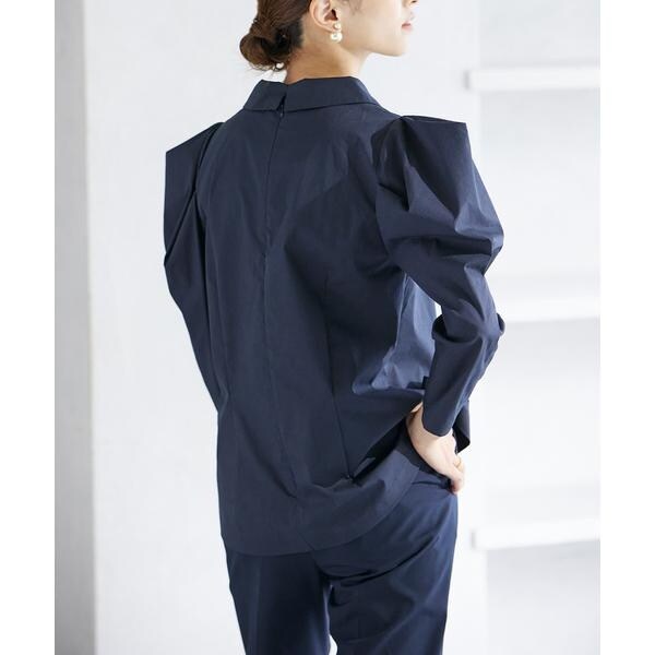 マーリエ ル カセット（Maglie le cassetto）/《M Maglie le cassetto×吉田理紗》2WAY衿のパワショル“華”ブラウス