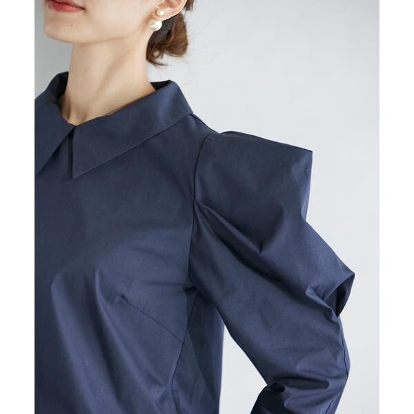 マーリエ ル カセット（Maglie le cassetto）/《M Maglie le cassetto×吉田理紗》2WAY衿のパワショル“華”ブラウス