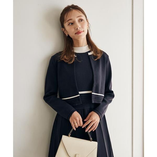 マーリエ ル カセット（Maglie le cassetto）/ 《M Maglie le cassetto》バイカラーボレロカーディガン