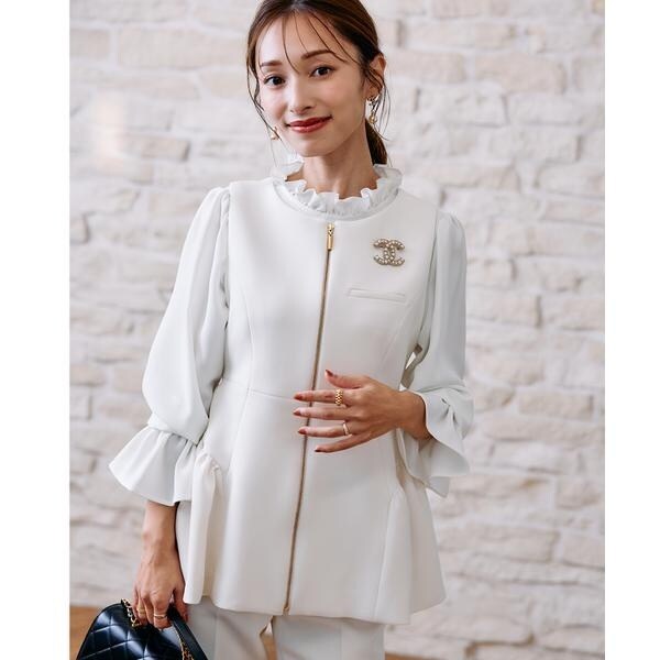 マーリエ ル カセット（Maglie le cassetto）/《M Maglie le cassetto×吉田理紗》今っぽ上品ジレ