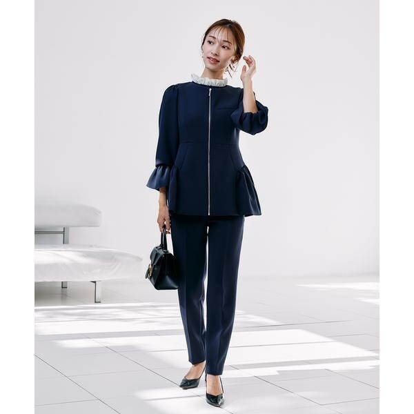 マーリエ ル カセット（Maglie le cassetto）/《M Maglie le cassetto×吉田理紗》華やかちび衿フリルブラウス