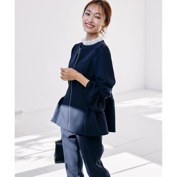 マーリエ ル カセット（Maglie le cassetto）/《M Maglie le cassetto×吉田理紗》華やかちび衿フリルブラウス