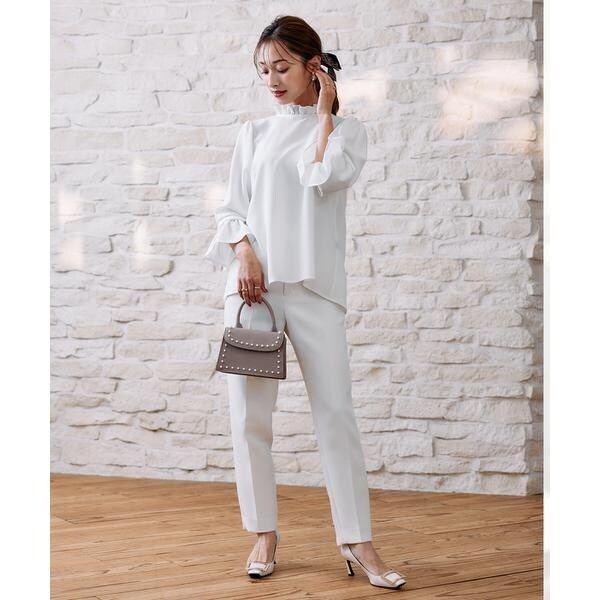 マーリエ ル カセット（Maglie le cassetto）/《M Maglie le cassetto×吉田理紗》華やかちび衿フリルブラウス