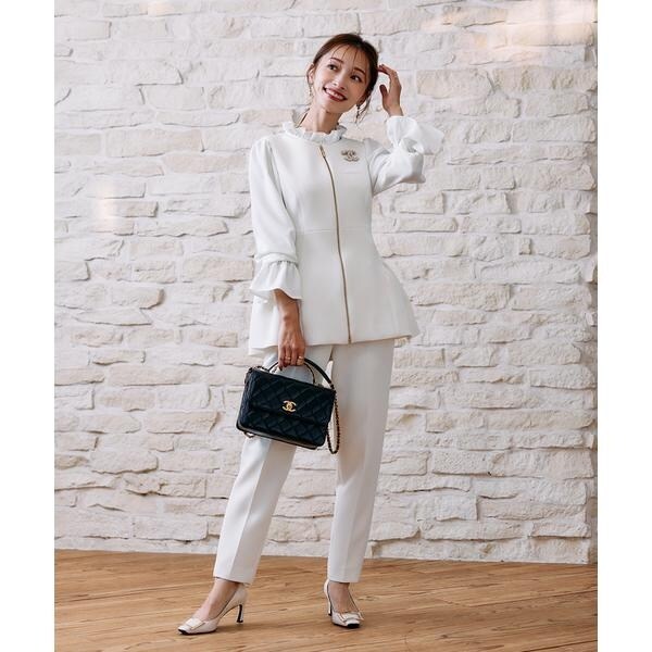 マーリエ ル カセット（Maglie le cassetto）/《M Maglie le cassetto×吉田理紗》華やかちび衿フリルブラウス