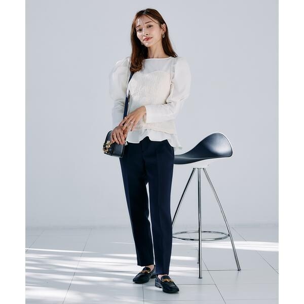 マーリエ ル カセット（Maglie le cassetto）/《M Maglie le cassetto×吉田理紗》ビスチェ風ジャガードブラウス