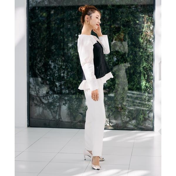 マーリエ ル カセット（Maglie le cassetto）/《M Maglie le cassetto×吉田理紗》ビスチェ風ジャガードブラウス