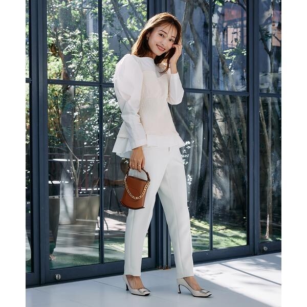 マーリエ ル カセット（Maglie le cassetto）/《M Maglie le cassetto×吉田理紗》ビスチェ風ジャガードブラウス