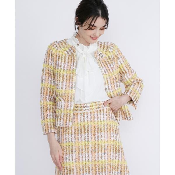 マーリエ ル カセット（Maglie le cassetto）/《M Maglie le cassetto》コットンキャンディーツイードジャケット