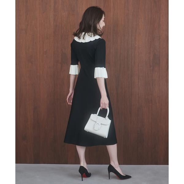 マーリエ ル カセット（Maglie le cassetto）/《M Maglie le cassetto×冨張愛》華やかプリーツ今どきモードニットワンピース