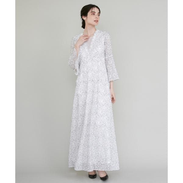 マーリエ ル カセット（Maglie le cassetto）/《M Maglie le cassetto》フラワーレースロングドレス