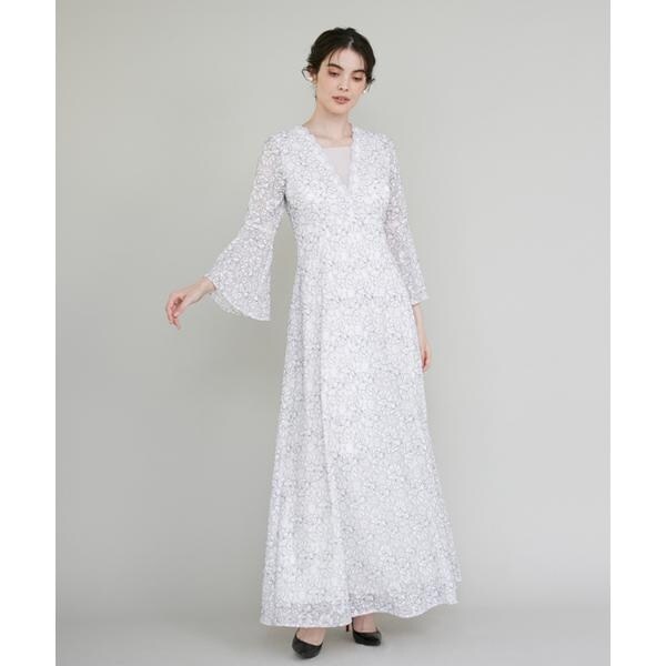 マーリエ ル カセット（Maglie le cassetto）/《M Maglie le cassetto》フラワーレースロングドレス