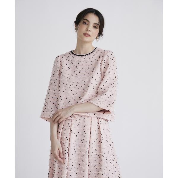 マーリエ ル カセット（Maglie le cassetto）/《M Maglie le cassetto》ツイードブラウス《Linton Tweeds》