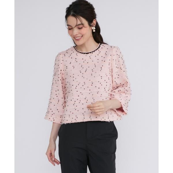 マーリエ ル カセット（Maglie le cassetto）/《M Maglie le cassetto》ツイードブラウス《Linton Tweeds》