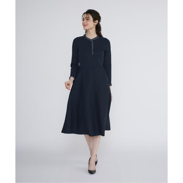 マーリエ ル カセット（Maglie le cassetto）/《M Maglie le cassetto》フリルデザインニットワンピ?ス